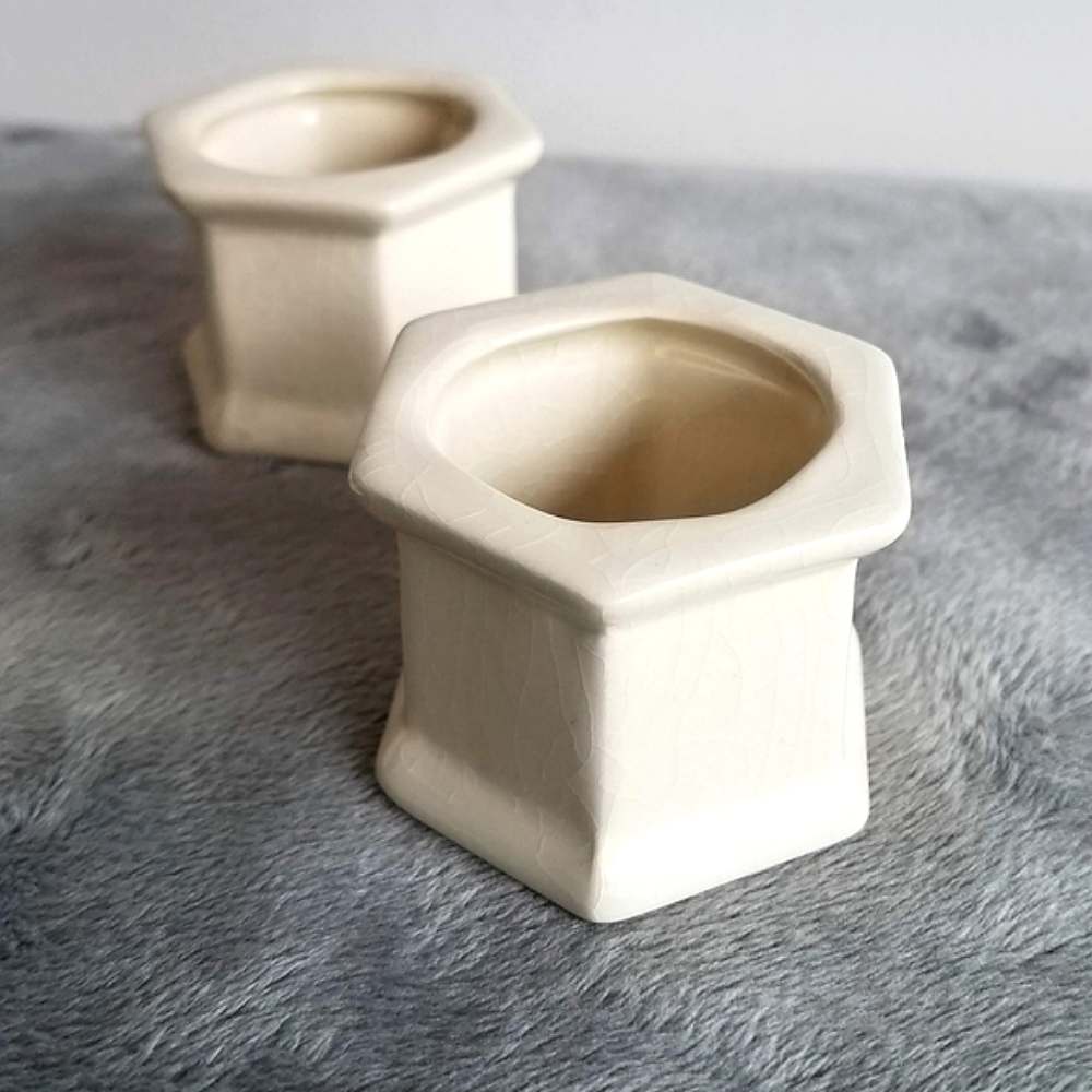 Mid-Century Modern Porcelain French Napkin Rings - Picture 4 of 13